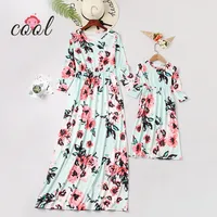 

summer fashion children clothes mommy and me outfits matching maxi dress