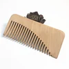 Natural wood beard comb modeling support custom comb processing