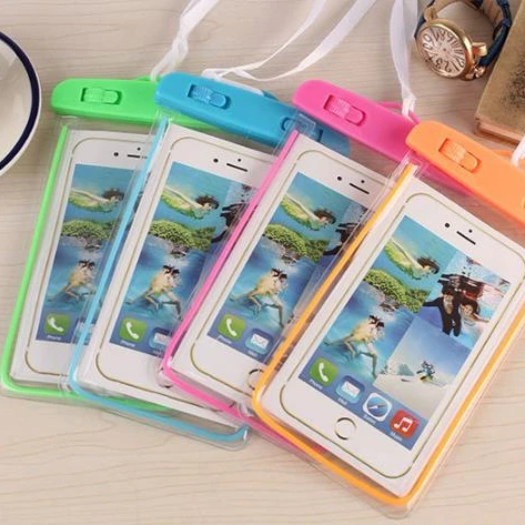 

Outdoor travel waterproof cell phone cover crystal clear PVC smartphones bags cases for iphone 5 6s 6 7 8 plus X Xs max Xr