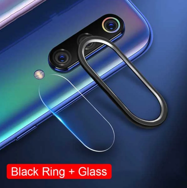 

Tempered Glass On For Xiaomi Mi 9 8 SE Redmi Note 7 Pro Glass Protector Metal Camera Phone Lens Protective Ring Cover Case, Transparent