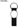Popular Personalized Sublimation PU Back Keyring DIY Metal Keychain