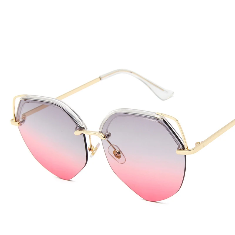 

Y&J 2019 new design ladies gradient geometric sunglasses, Custom colors