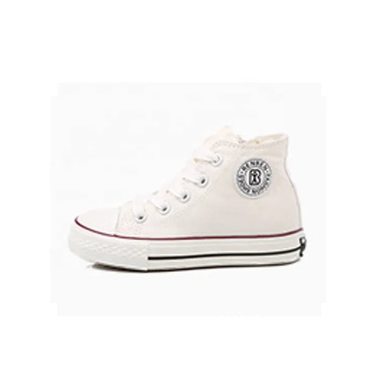 

Children's Shoes Classic Fashion High-Top Boys and Girls Canvas Casual Shoes, Red, white, black, blue