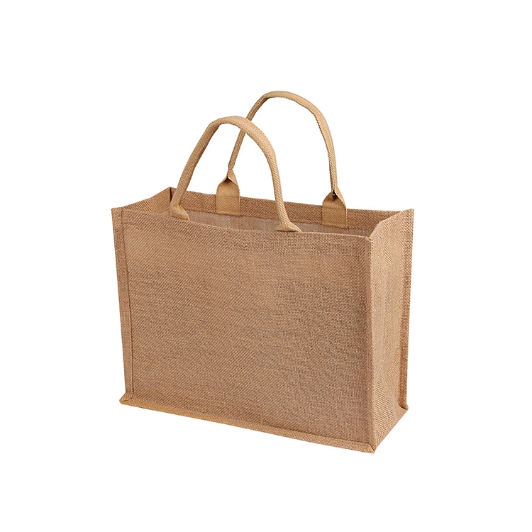 

Custom Natural Eco-friendly Printed Logo Hessian Linen Burlap Jute Shopping Tote Bag