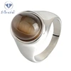 Titanium steel cat-eye tiger eye ruby emerald ring oval faux gem stainless steel ring hot style