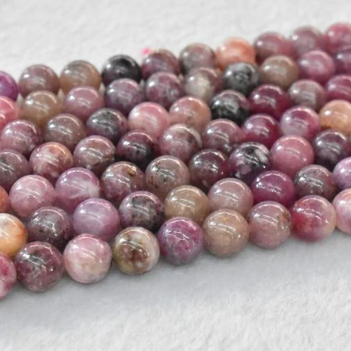 

Wholesale A Grade Nature Smooth Gemstone Lepidolite Polish Stone Round Shape Beads For Jewelry Making, 100% natural color