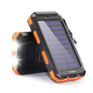 Solar Power Bank 30000mAh LED Lights