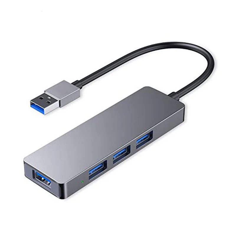 

New Style Aluminium Alloy 4Ports USB 3.0 Hub For Hard Disk Huawei Mate book, Grey