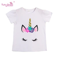 

Summer baby cartoon kids shirt short sleeve girl blank toddler t-shirts