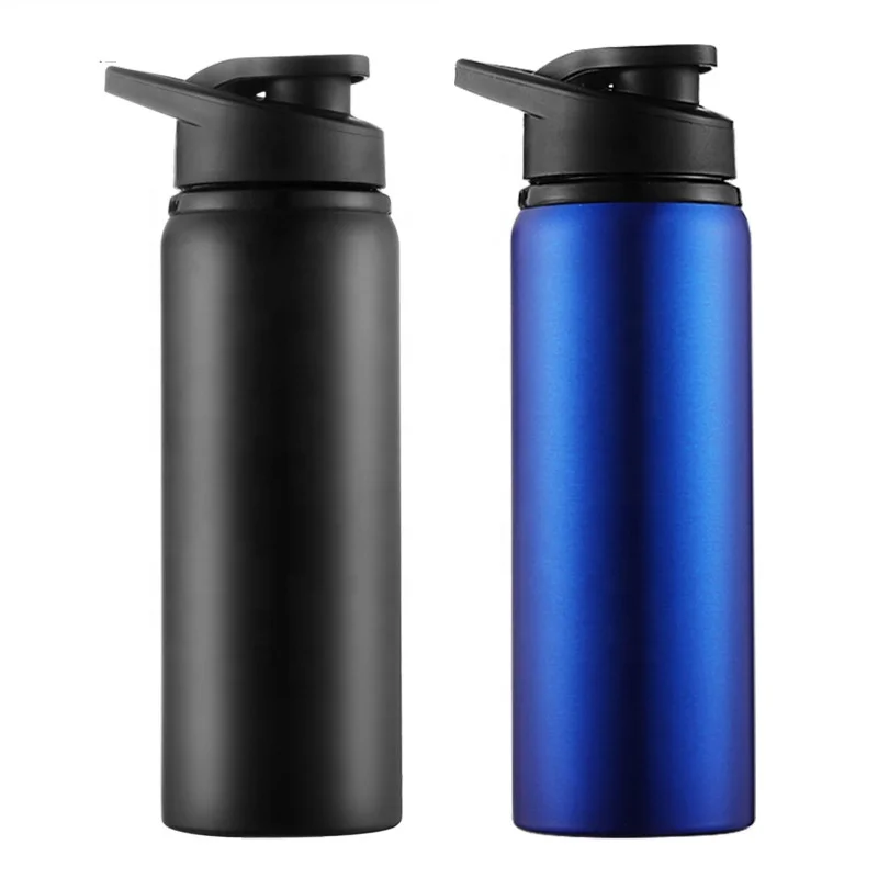 

Small MOQ Custom Private Label 24 oz/700ml Black Stainless Steel Sports Water Bottle with Handle Grip, Blue;black;red