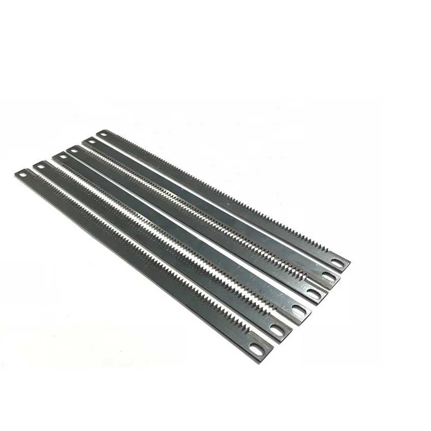 
Food industry plastic bag film cutting packaging machine serrated blades 