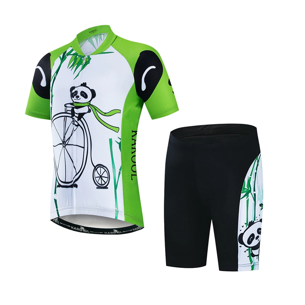
Karool Quick Dry Fit Professional Protect Bike Shirt and Shorts Kids Cycling Jersey Boys and Girls 