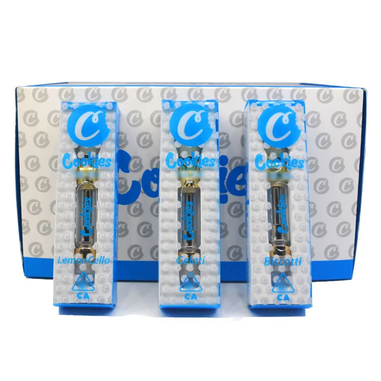 

Ceramic Coil 1ml 0.5ml 510 Cookies Vape Carts Cartridge with Packaging Box, White