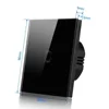 EU/UK WIFI Smart Touch Switch APP Wireless Remote Light Wall Switch Crystal Glass Panel Works With Alexa / Google Home