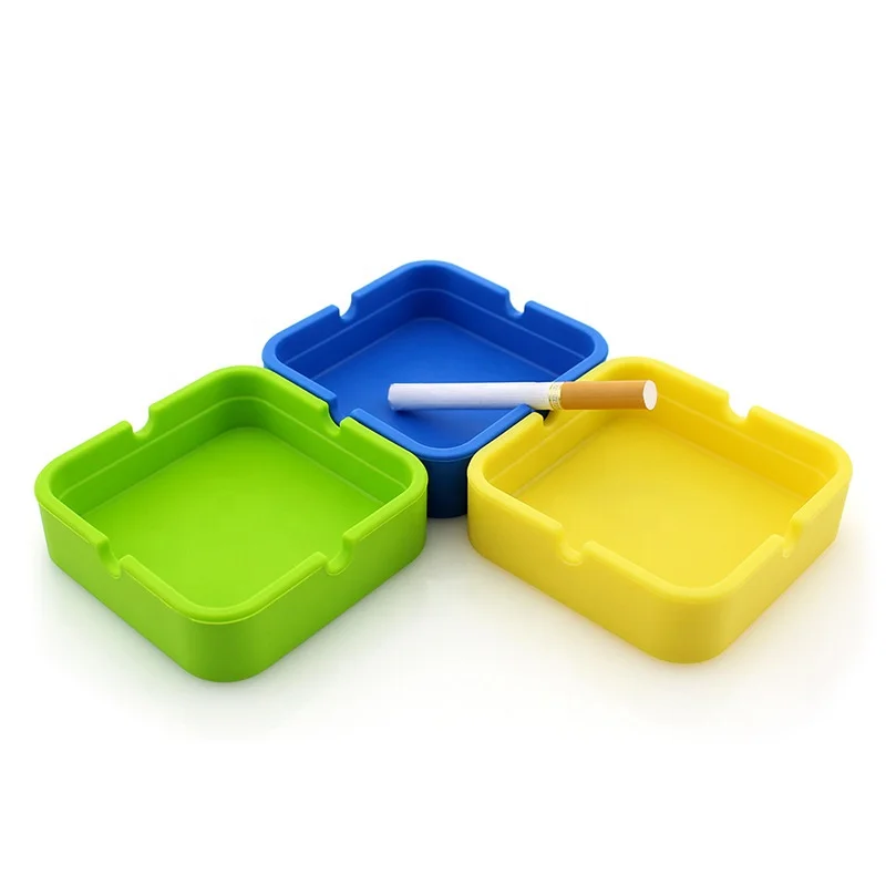 
Custom Logo Printed Eco Friendly Silicone Ashtray For Conference Room 