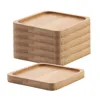Cheap Small Square Bamboo Saucer Wood Plant Tray