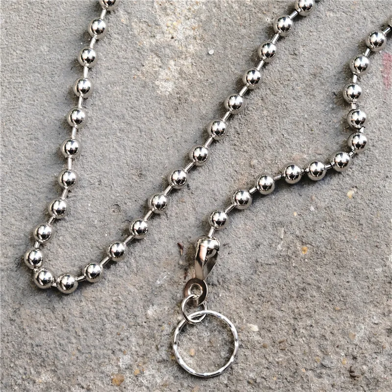 
Wholesale Hiphop 89cm Metal Beaded Chain Wallet Belt Chain Rock Punk Trousers Jean Pant Chain 