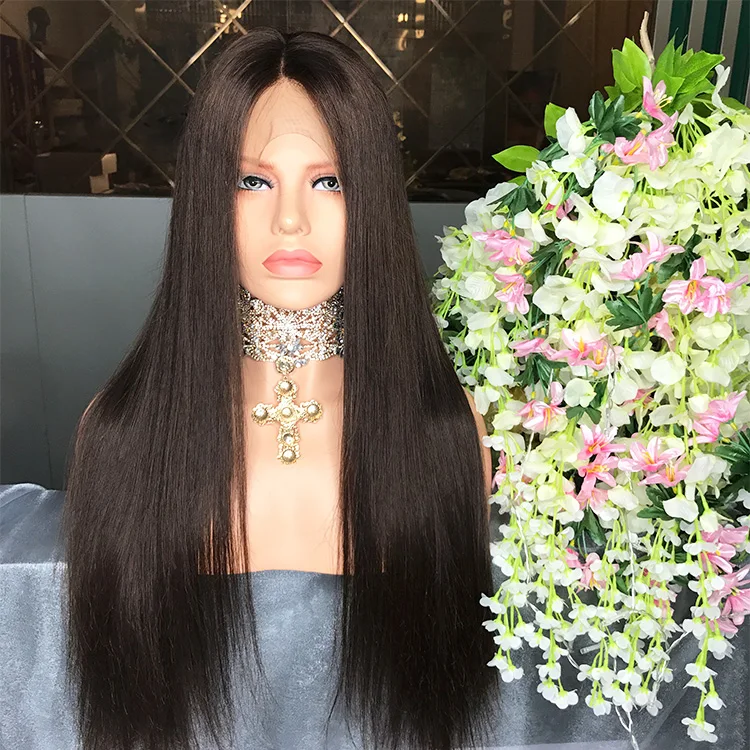 

SHY 150% Density 13*6 Lace Front Wig 24 Inch Long Straight 10A Grade Human Hair Wigs Middle Part For Black Woman