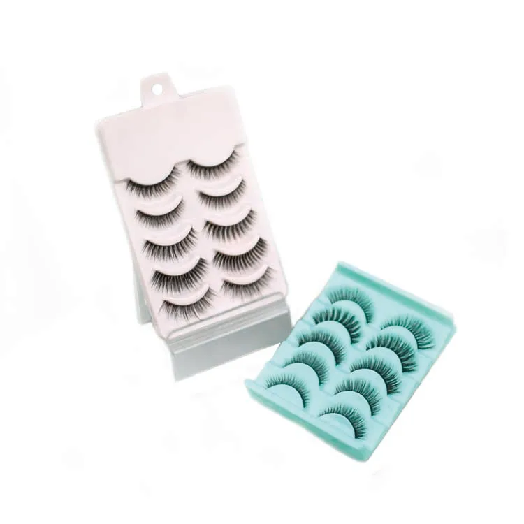 

5 pairs 3d high quality faux mink eyelashes with private label