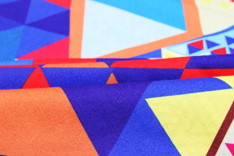 
Custom Square Outdoor Compact Portable Travel Beach Blanket Yoga Mat Quick Dry Microfiber Printed Sand Free Beach Towel 