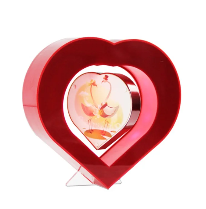 
2019New design loving floating photo frame display&heart-shaped levitation photo frame display 