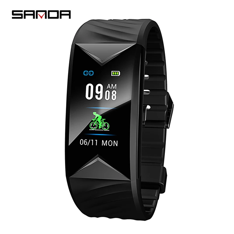 

SANDA S5 Men Bluetooth Smart Sports Watches Heart Rate Monitor Fitness Tracker Digital Silicone Strap Wristwatch