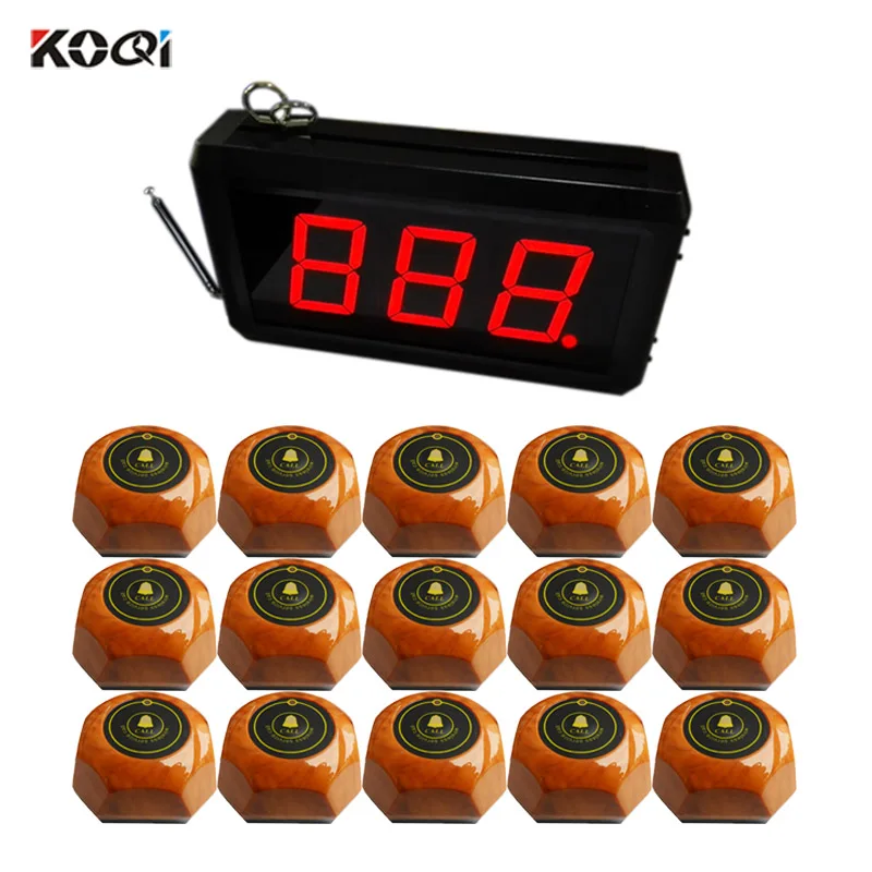 

Ycall restaurant guest pager order server wireless calling system 433.92mhz table buzzer for cafe shop
