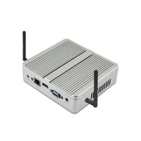 

OEM x86 fanless mini industrial portable desktop pc 12v core i5 case with pci express slot low cost mini computer