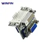 WINPIN VGA and DVI connector,DVI 24+5 to VGA 15 pin female connector,right angle dip to PCB