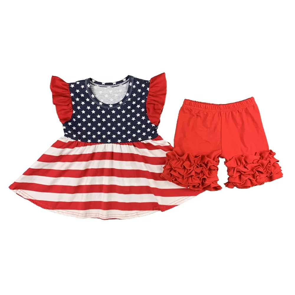 

Summer Children Clothes 2019 New Style American Flag Outfits 4th of July Kids Clothing Sets