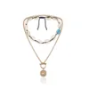 boho summer seashell cowrie shell necklace choker beach sea shell jewelry gold coin shell layered hippie necklace life