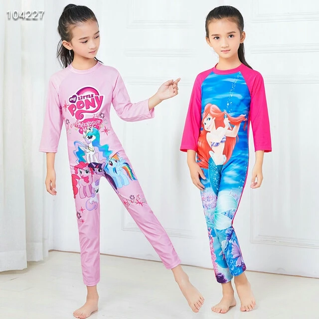 

cotton one-piece swimsuit Long sleeve Anti-UV Children's cartoon swimsuit 104227