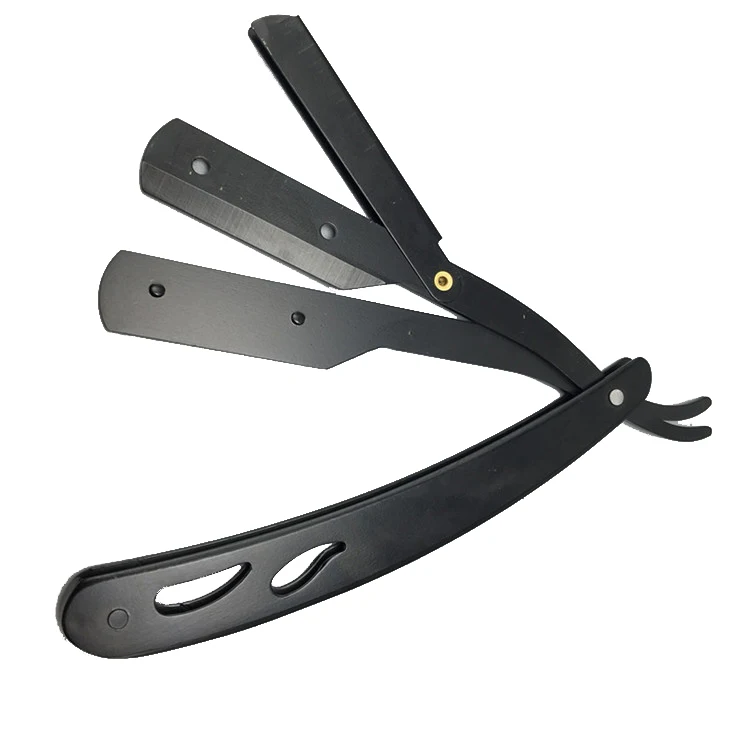 

RTS Men Barber Tools Hair Antique Black Folding Shaving Knife Stainless Steel straight razor