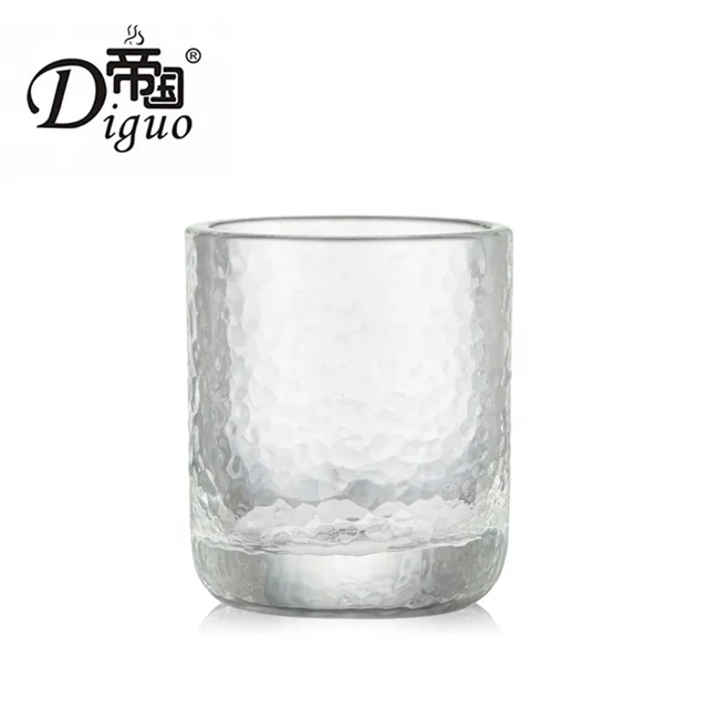 

Direct Factory Price 80ml 150ml Different Size Heat Resistant Pyrex Glass Japanese Hammer Style Crystal Cup For Coffee Tea