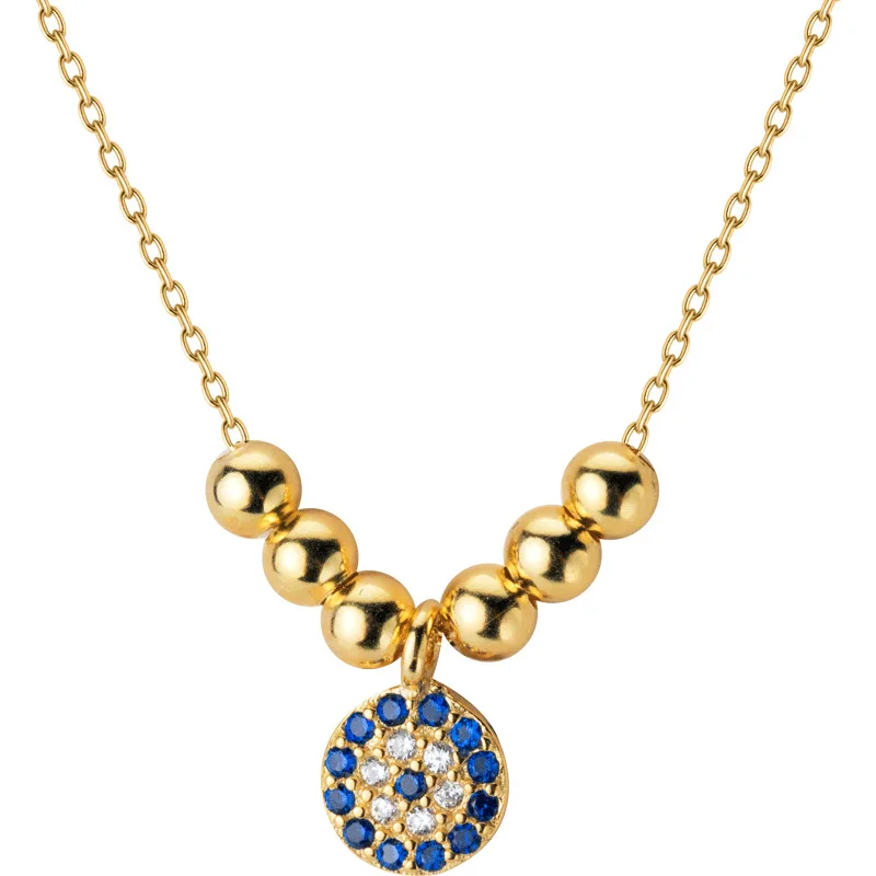 

Round Gold Color Crystal Women Choker Necklaces Jewelry 2019 New, Silver