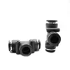 Plastic black pneumatic hose fittings and adapters air connector 12MM Tee quick coupling