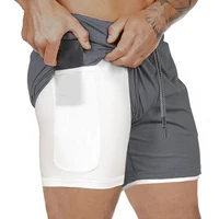 

Wholesale running shorts mens sport tights shorts 2 in 1 sweatpants
