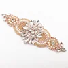 Custom design rhinestone hot fix rhinestone applique patch motif for wedding decors