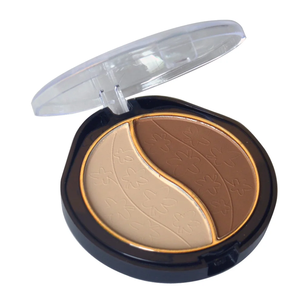 
LCHEAR 2 colors makeup waterproof long lasting foundation palette bronzer pressed powder 
