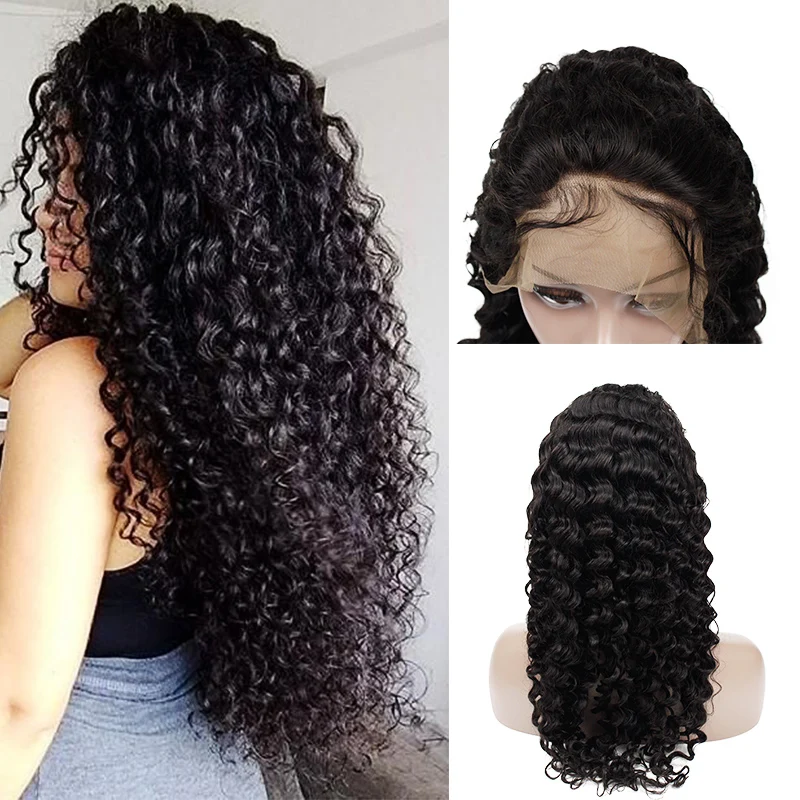 

Morein Drop Shipping 100% Natural Deep Wave Human Hair Wigs for Black Women Wholesale Guangzhou Full Lace Wig with Baby Hair