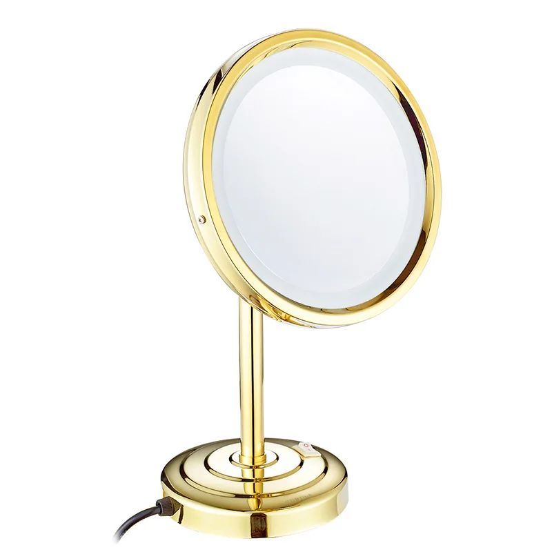 gold magnifying makeup mirror
