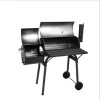 

2019 Outdoor Heavy duty Commercial Portable Offest Charcoal BBQ Grill Smoker