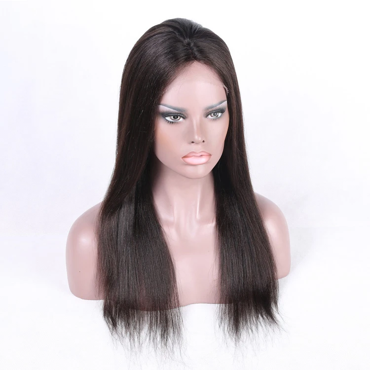 

Bleach Knot Kinky Straight Human Hair Wig Peruvian Virgin Hair Full Lace Wigs