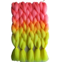 

Summer Season Highlight Ombre Color 24inch 100g Synthetic Africa Extension Jumbo Ultra Braiding Hair Crochet Braid