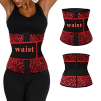 

Lover Beauty Red Leopard Print Neoprene 7 Bone Waist Trainer Slimming Belt With Logo Printed