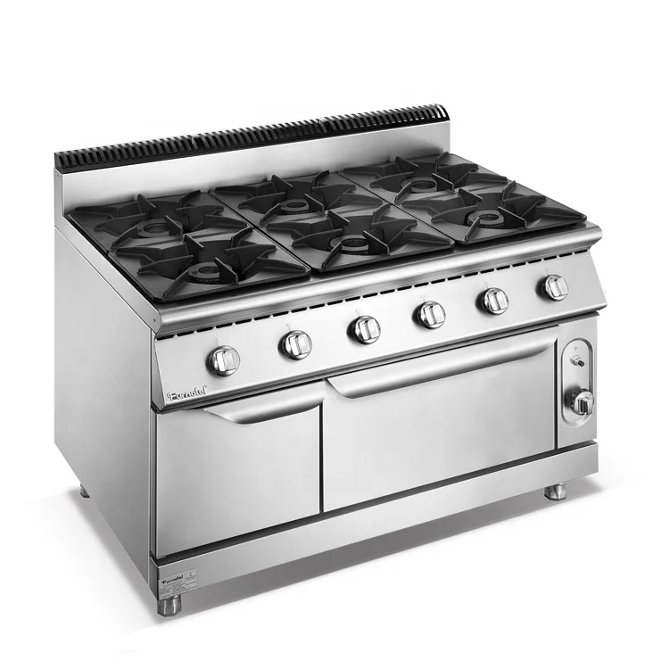 
Furnotel Commercial 6 Burner Gas Stove with Oven Manufactures in China  (1981707215)