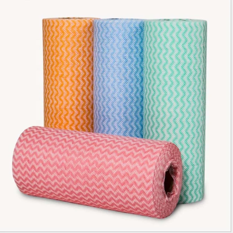 

BSCI ISO9001 New Arrival Household Nonwoven Towel Disposable Cleaning Nonwoven Fabric Rolls