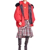 lady winter ultra light fashion goose down fur hood jacket
