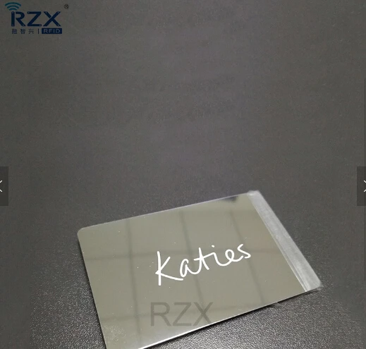 
High quality PVC plastic Mirror Business Card with full color logo printing 