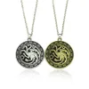 Hot selling song of ice and fire fire dragon pendant necklace